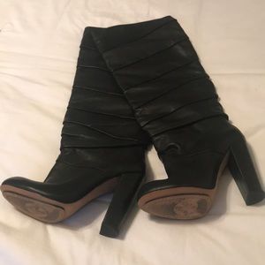 Modern Vintage knee boot - Genuine Leather